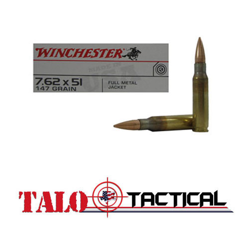 7.62x51mm NATO Winchester Q3130 147gr. Full Metal Jacket Ammo (20rds
